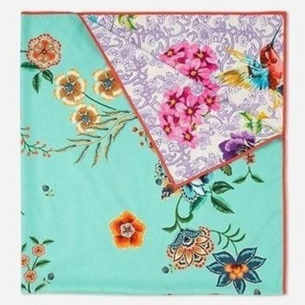 JOHNNY WAS reversible floral beach blanket towel